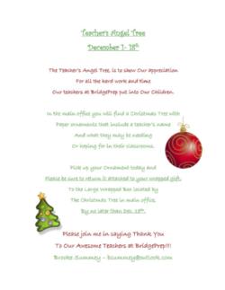 Teacher's Angel Tree