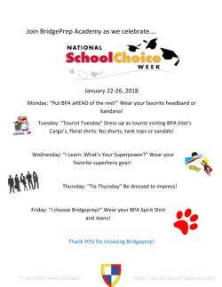National School Choice Week Next Week!!