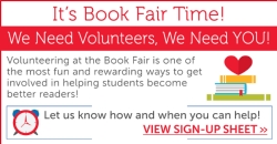Scholastic Book Fair Volunteers Needed!!
