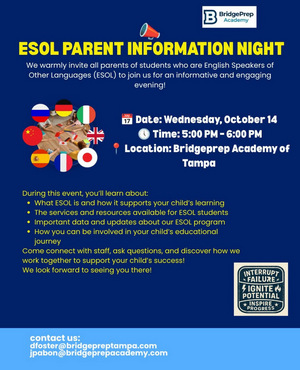 ✨ ESOL PARENT INFORMATION NIGHT! ✨