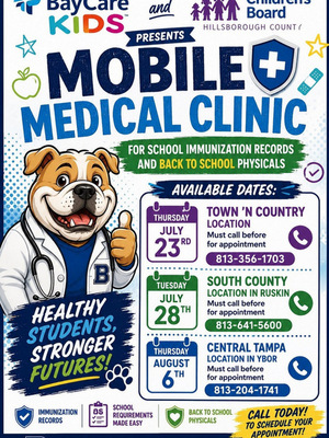  Back-to-School Mobile Medical Clinic – TODAY & August 6! 