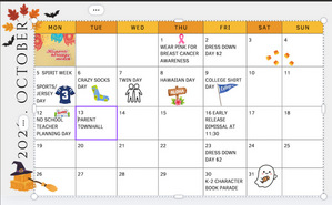 ✨October 2026 Activity Calendar ✨